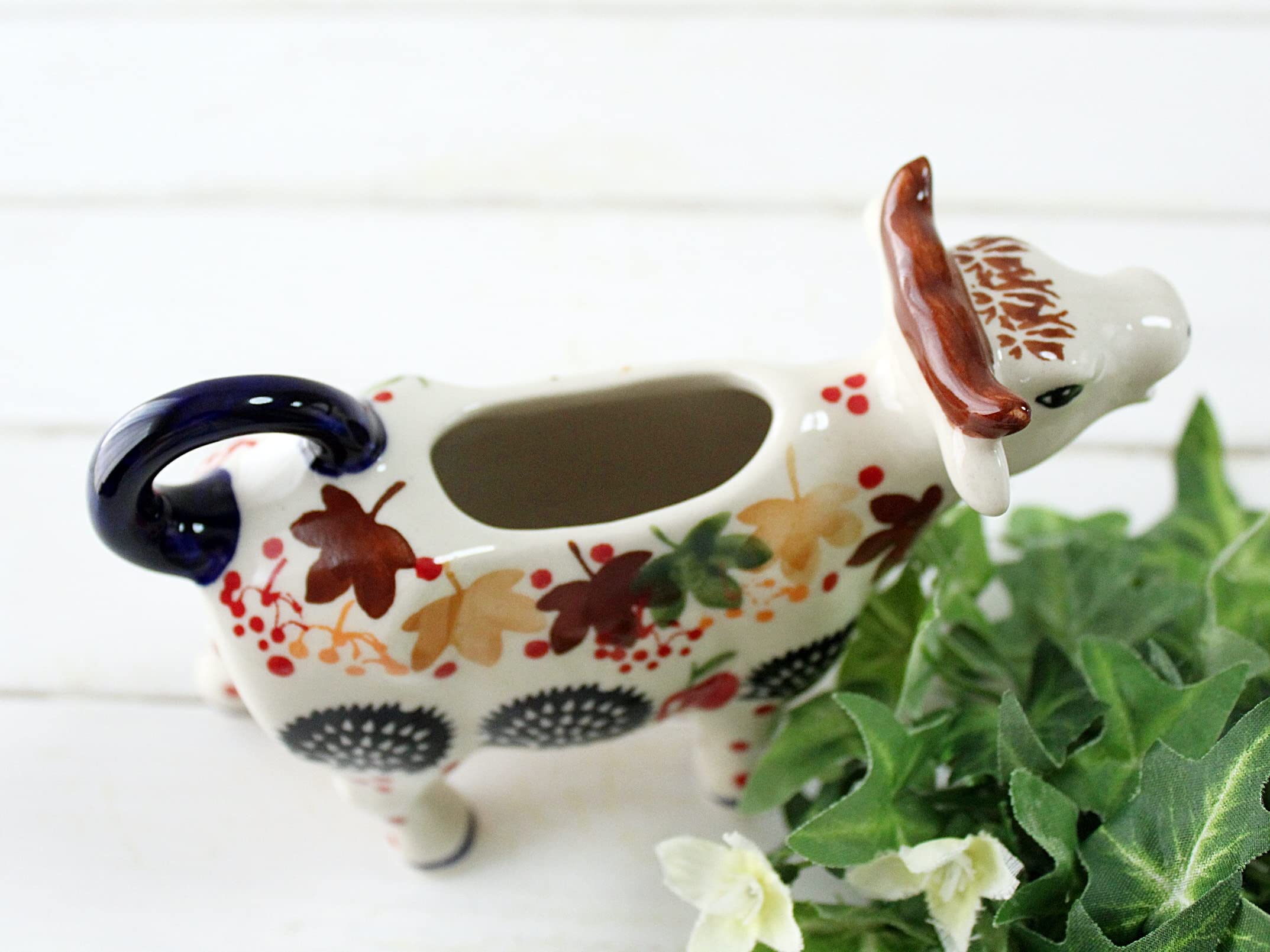 Amazon.co.jp: ポーリッシュポタリー (ポーランド食器) 牛のピッチャー